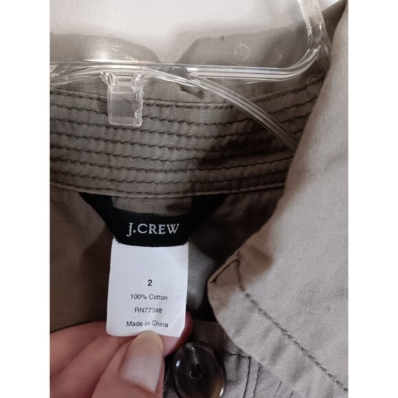 J Crew Womens Utility Cargo Jacket Sz 2 100% Cotton Style 78000 - Picture 2 of 4